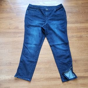 CJ Banks | Zipper Leg Skinny Jeans | 16W